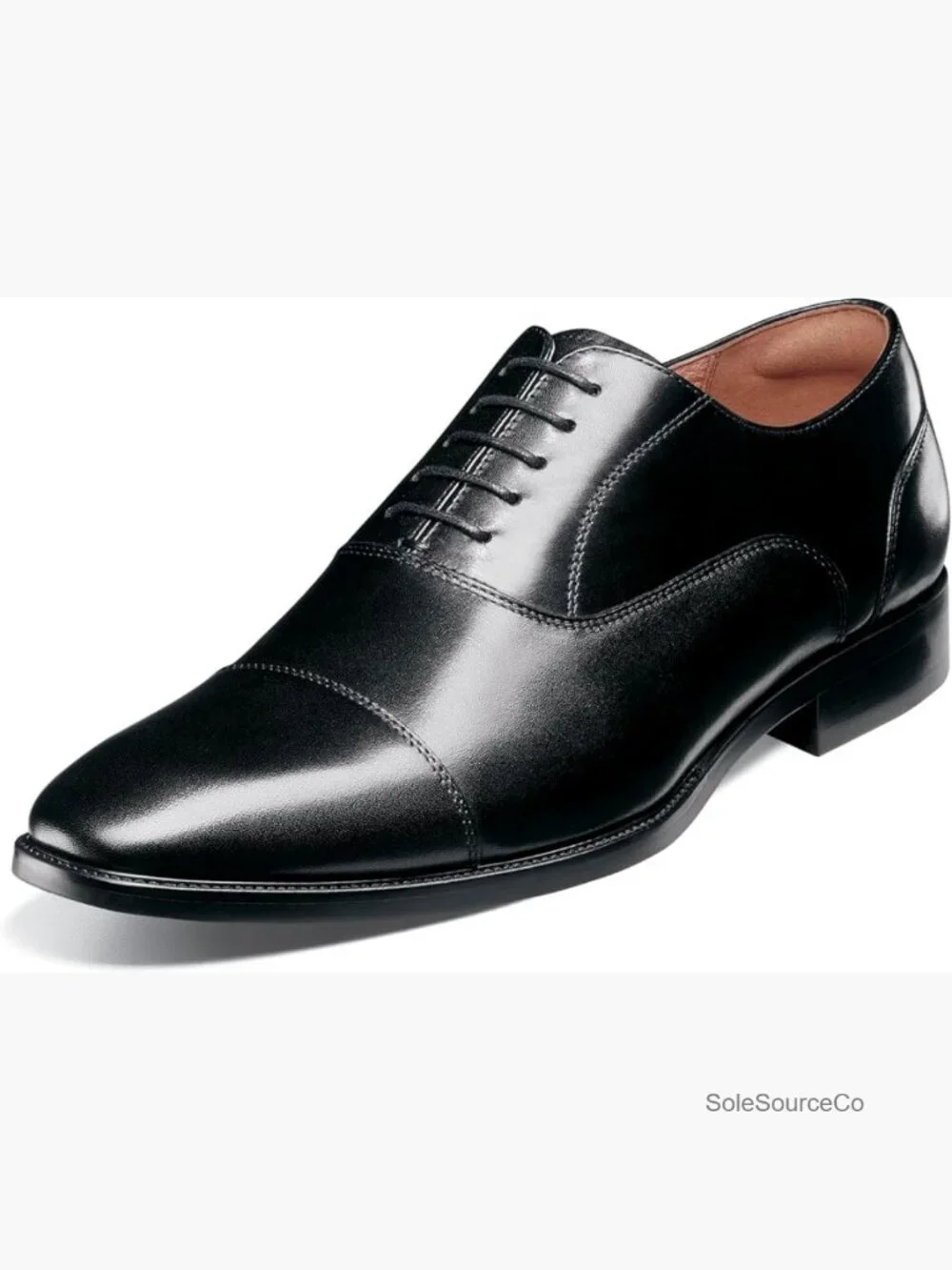 Cap Toe Bal Oxford Leather Dress Shoes Lace Up